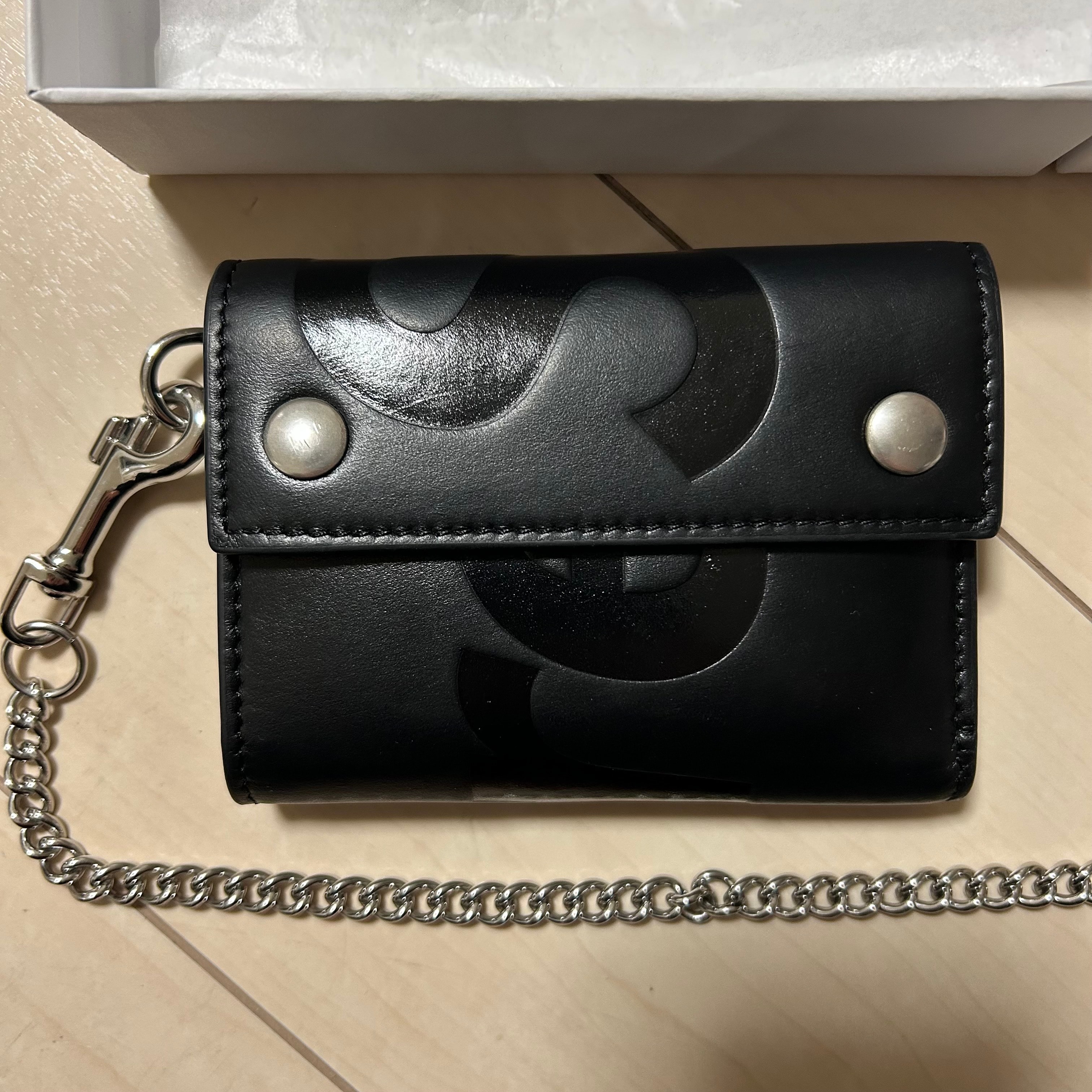 Supreme Leather Chain Wallet (25FW) "Black"