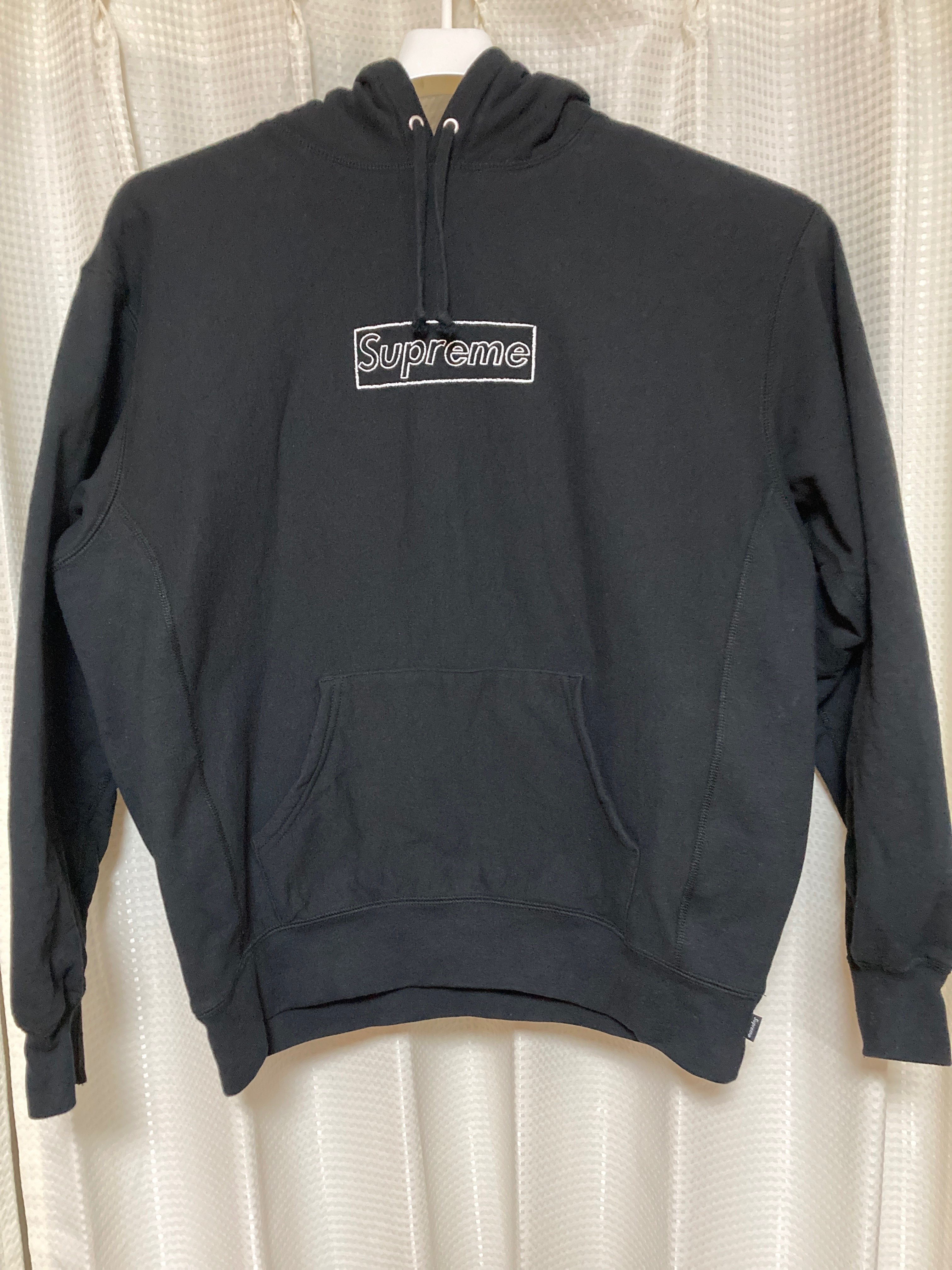 Supreme KAWS Chalk Logo Hooded Sweatshirt "Black"(2021)