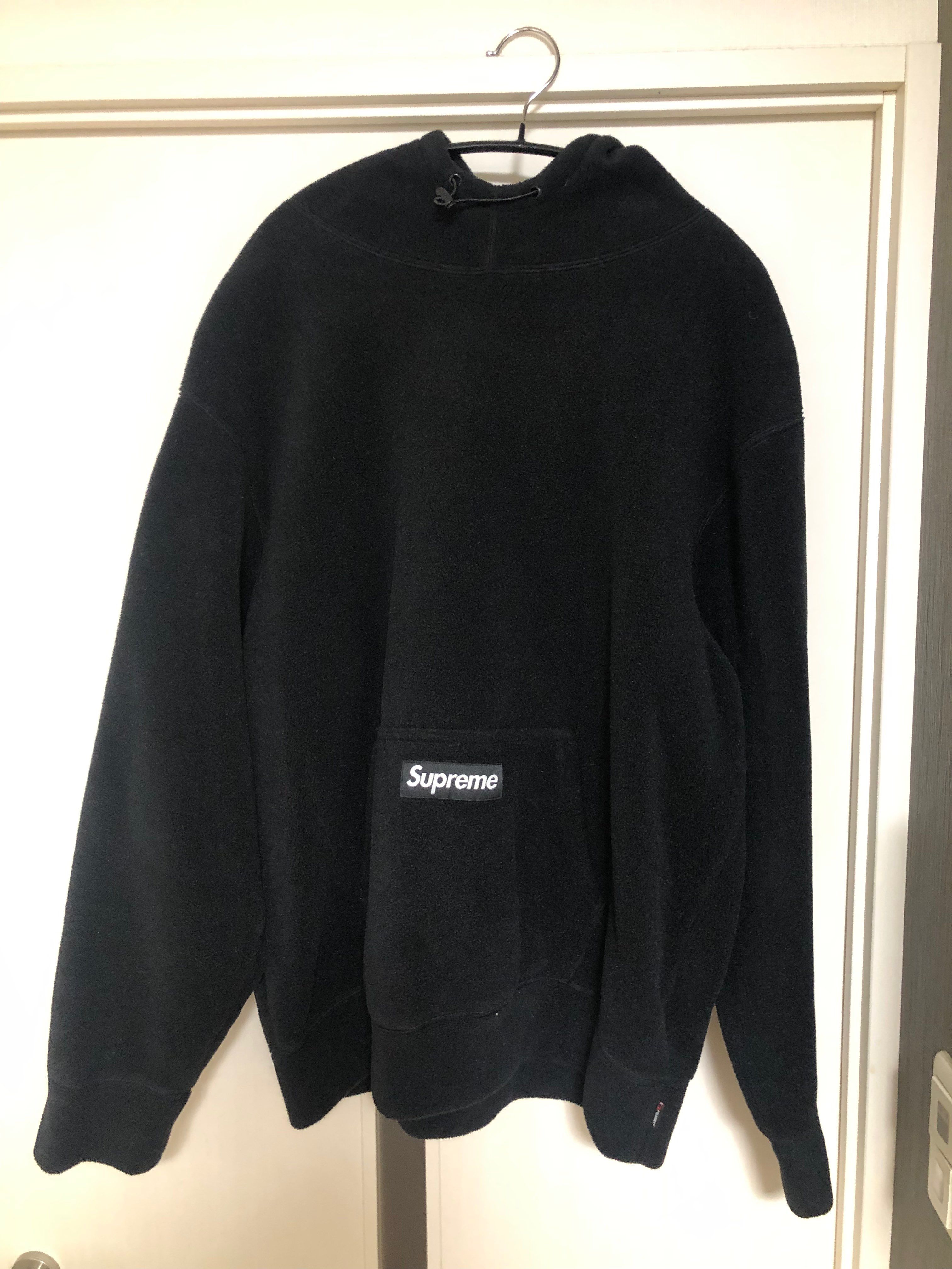 Supreme Polartec Hooded Sweatshirt "Black"