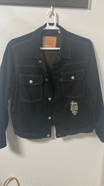 Stussy x LEVI'S Crispy Rinse Trucker "Black/Brown"