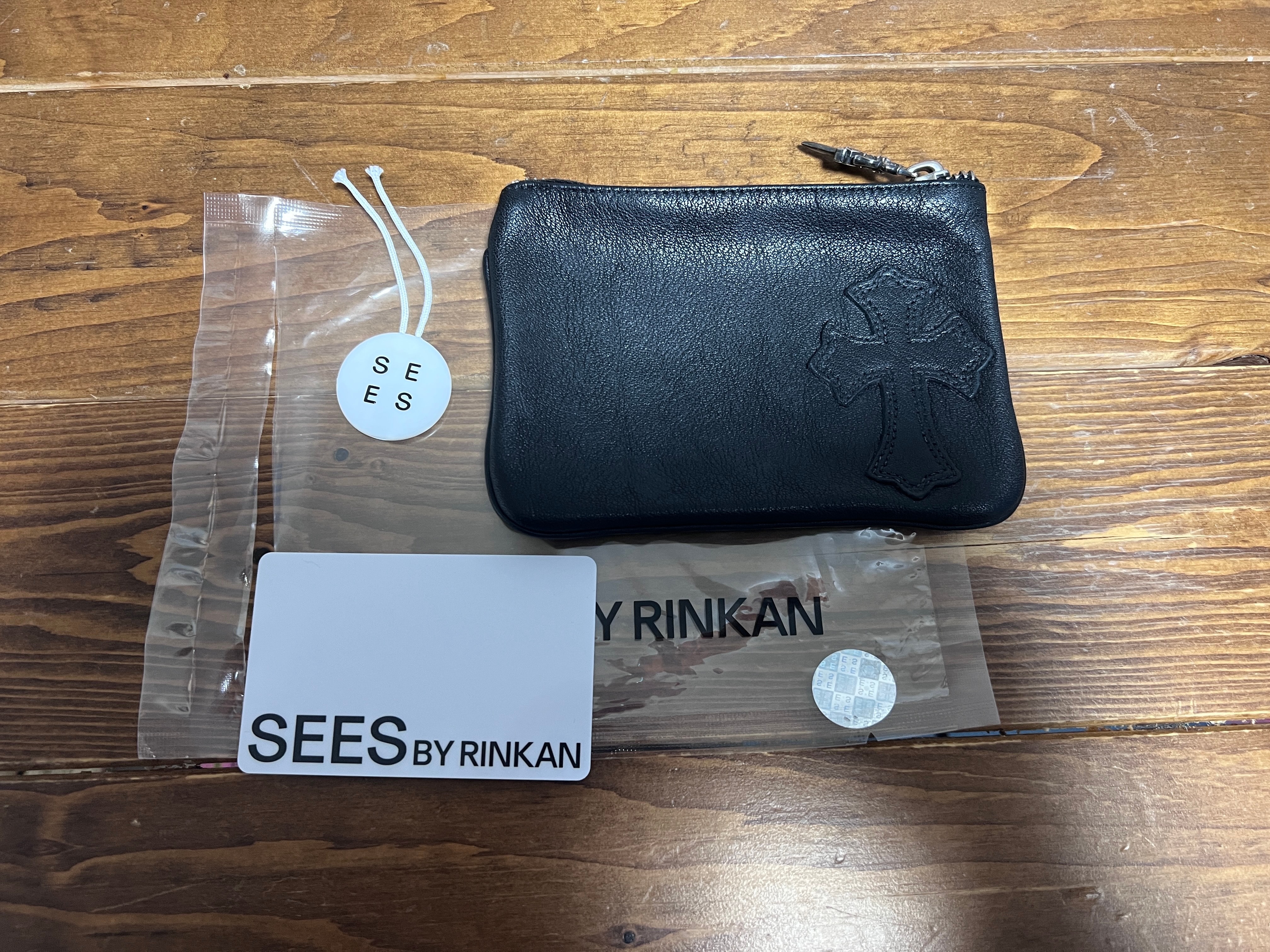 Chrome Hearts Zipper Wallet Change Perth Purses / Semetary Cross "Black"