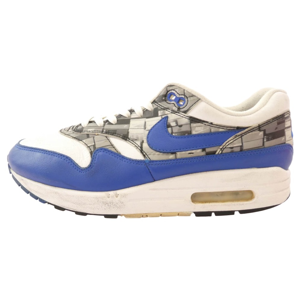 NIKE ナイキ スニーカー AQ0927-100 × atmos アトモス Air Max 1 Blue We Love Nike エアマックス1 ローカットスニーカー ホワイト系 ブルー系 26cm【中古】