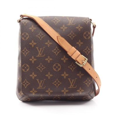 ルイ・ヴィトン LOUIS VUITTON ミュゼットサルサ ショートストラップ ショルダーバッグ バッグ PVCコーティングキャンバス レザー モノグラム レディース ブラウン系 M51258 【中古】