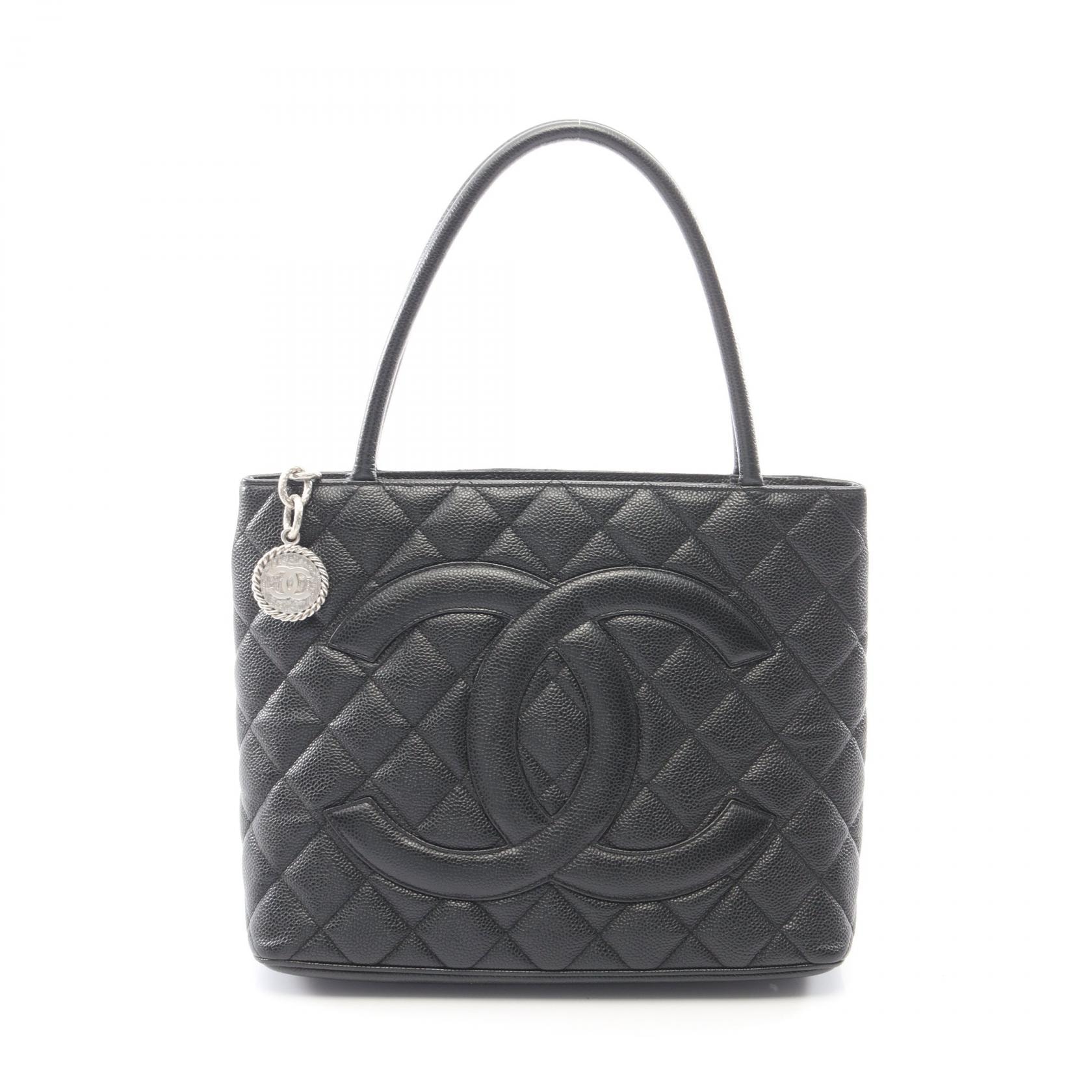 シャネル CHANEL 復刻トート トートバッグ バッグ キャビアスキン(グレインドカーフ) レディース ブラック系 A01804 【中古】
