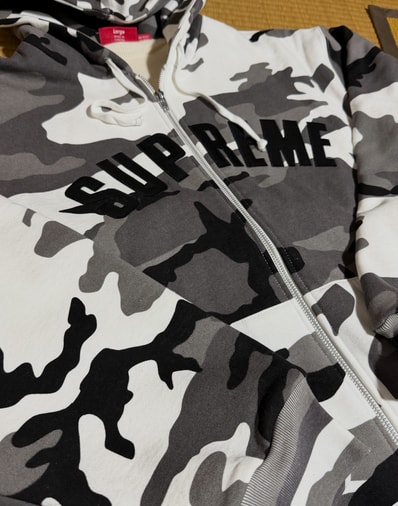 Supreme Arc Thermal Lined Zip Up Hooded Sweatshirt "Snow Camo"
