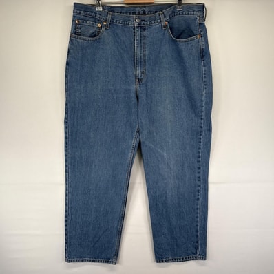 古着 リーバイス Levi's デニム パンツ Gパン ジッパーフライ 5ポケット 550 大きいサイズ テーパード W42 L30 ブルー系 メンズ