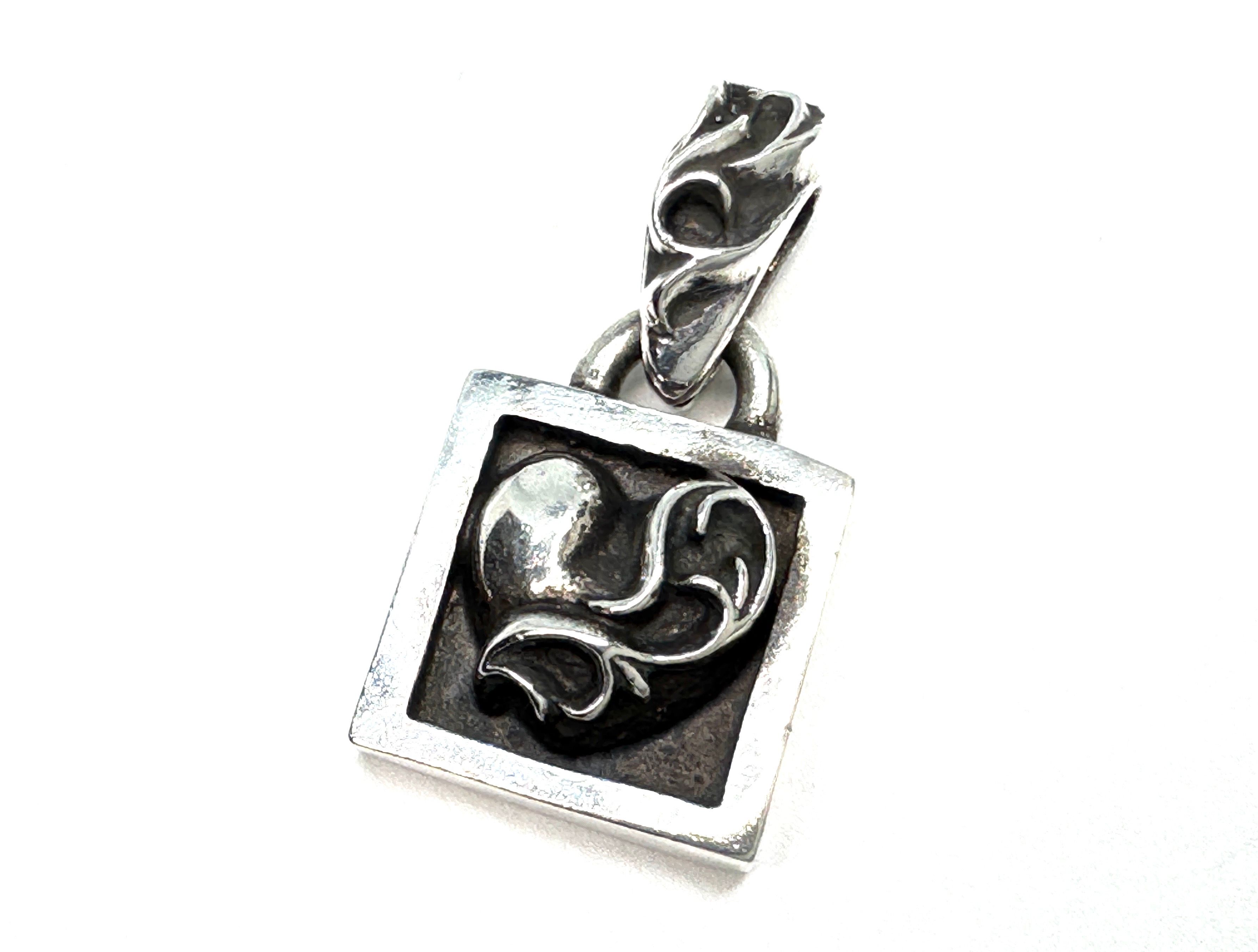 Chrome Hearts Framed Heart Charm "Silver"