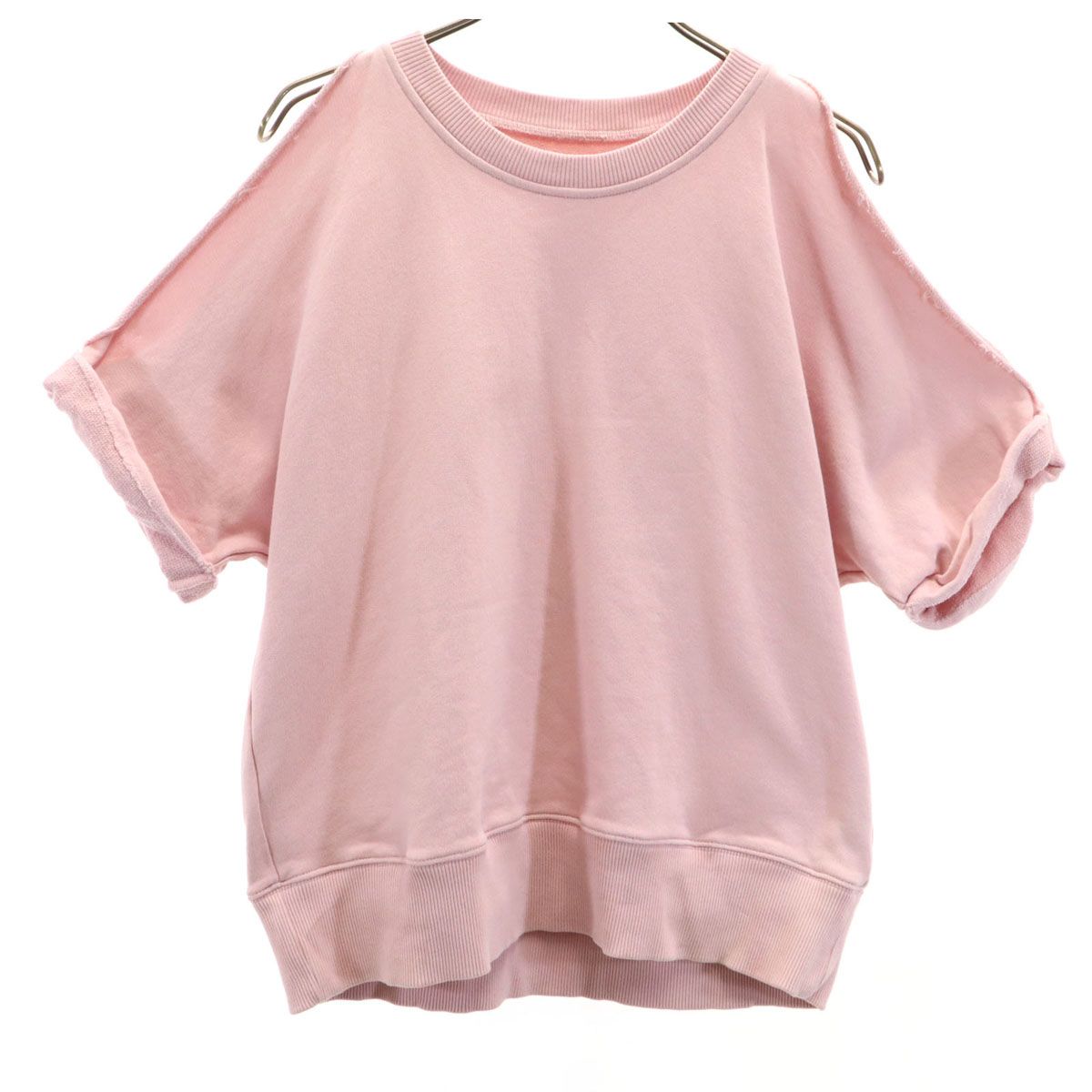 Maison Margiela メゾンマルジェラ 半袖 肩あき スウェット トレーナー S ピンク