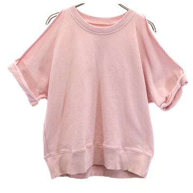 Maison Margiela メゾンマルジェラ 半袖 肩あき スウェット トレーナー S ピンク