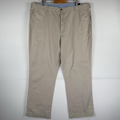 古着 ポロ・ラルフローレン POLO RALPH LAUREN チノパンツ ポロチノ ワンポイント スラックス 大きいサイズ w44 L32 ベージュ メンズ