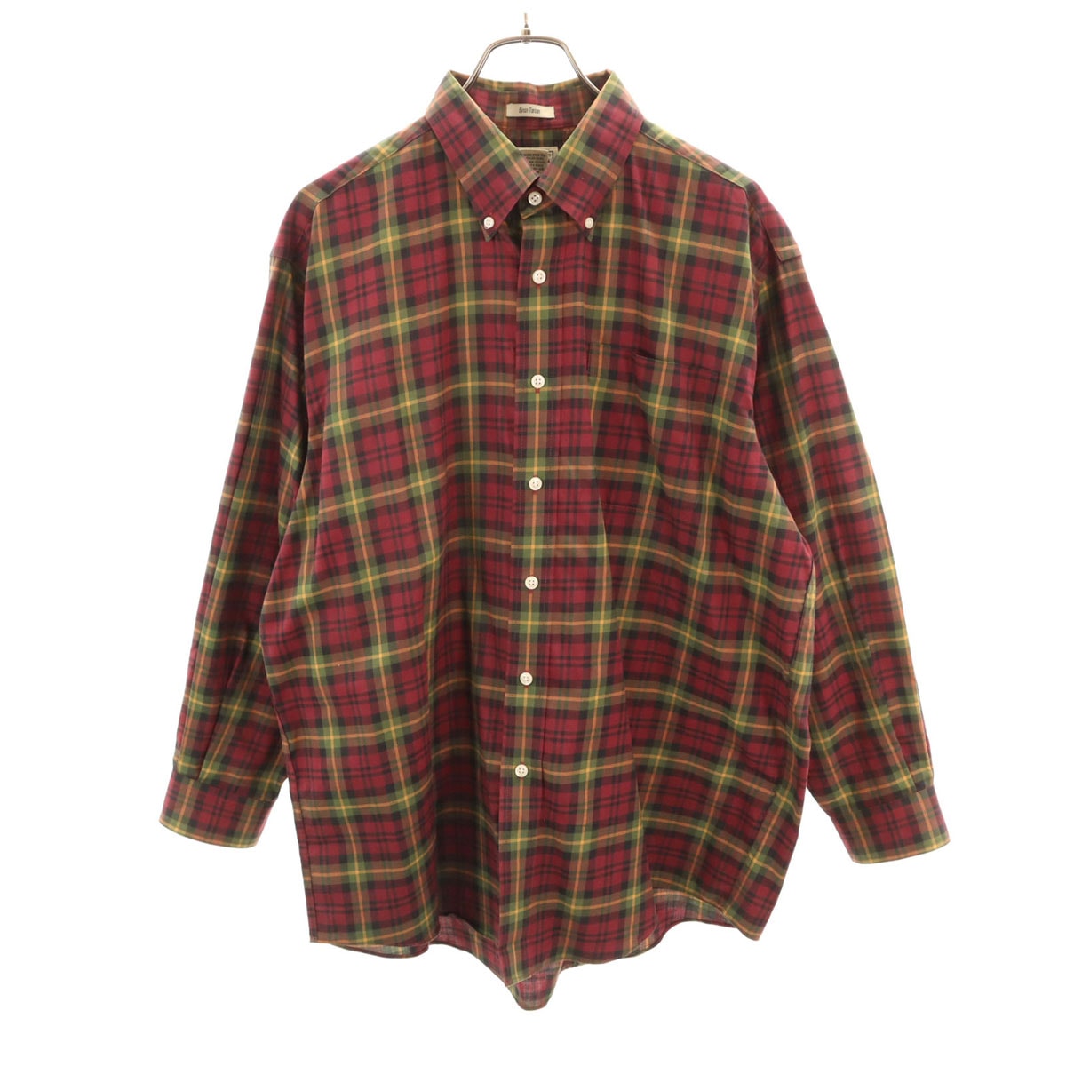 L.L.Bean エルエルビーン チェック柄 長袖 ボタンダウンシャツ L レッド アウトドア