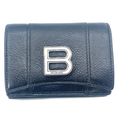 BALENCIAGA Hourglass Mini Wallet "Black"