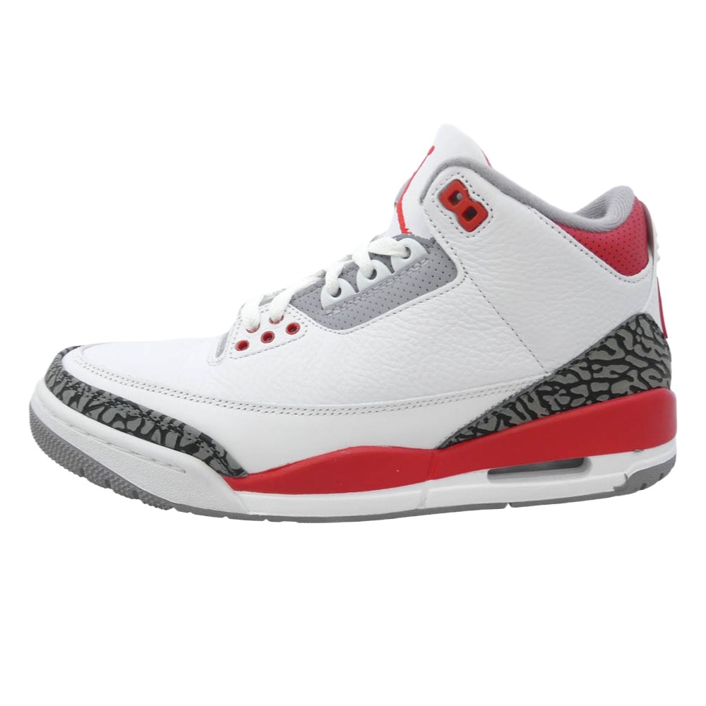 NIKE ナイキ スニーカー DN3707-160 Air Jordan 3 Retro OG Fire Red 2022 エアジョーダン3 レトロ OG ファイヤーレッド ローカット スニーカー ホワイト系 26cm【中古】