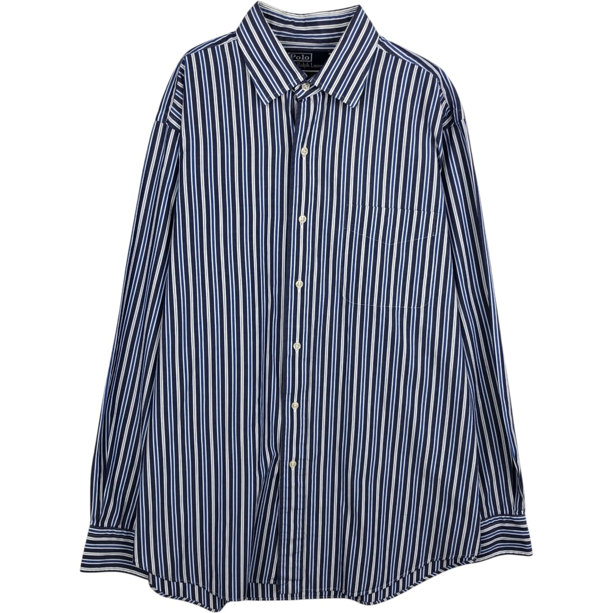 古着 ラルフローレン Ralph Lauren POLO by Ralph Lauren CURHAM SPORT マルチストライプ 長袖 コットンストライプシャツ メンズL相当/eaa628758