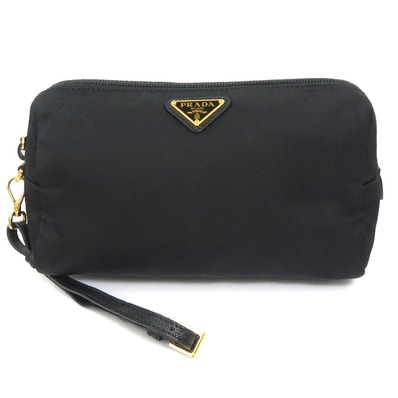 プラダ PRADA ポーチ ナイロン ブラック ユニセックス【中古】 h32390k