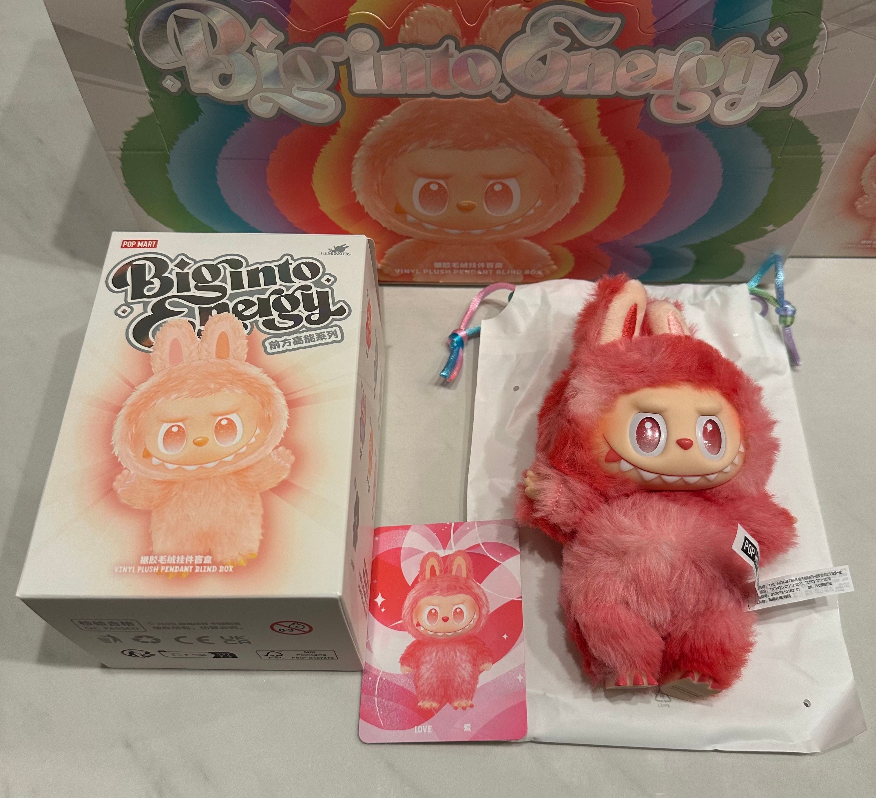 POP MART THE MONSTERS (LABUBU) Big into Energy Series Plush Pendant LOVE