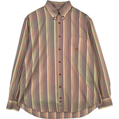 古着 バーバリー Burberry's LONDON マルチストライプ 長袖 ボタンダウンストライプシャツ スペイン製 メンズM相当/eaa633114
