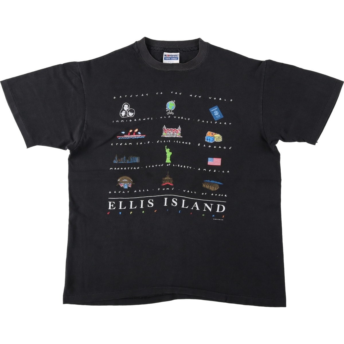 古着 90年代 ヘインズ Hanes プリントTシャツ USA製 メンズL相当 ヴィンテージ/eaa626825