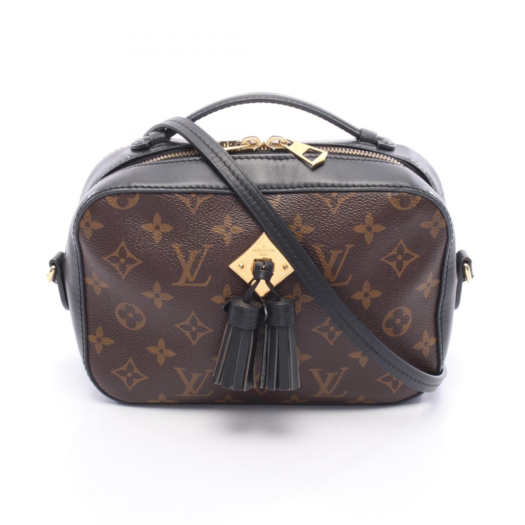 ルイ・ヴィトン LOUIS VUITTON サントンジュ ショルダーバッグ バッグ PVCコーティングキャンバス レザー モノグラム ノワール レディース ブラウン系 / ブラック系 M43555 【中古】