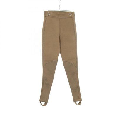 エルメス HERMES リブニット レギンス パンツ 衣料品 ボトムス シルク ナイロン / エラスタン シルク レディース カーキ系 【中古】
