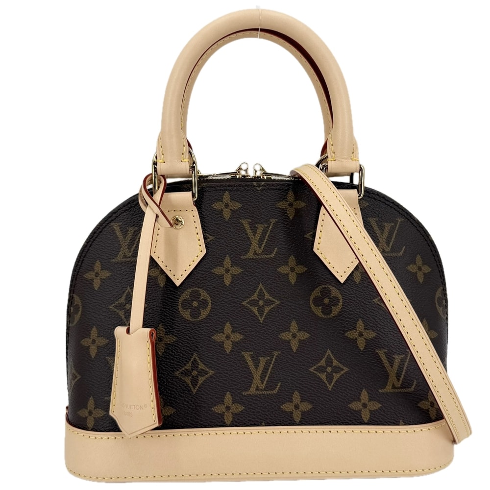 LOUIS VUITTON ルイヴィトン 2WAY アルマBB ショルダーバッグ ハンドバッグ 肩掛け 斜め掛け 小さめ ミニバッグ M46990 モノグラムキャンバス    ブラウン 茶 ゴールド金具 レディース 美品【中古品】