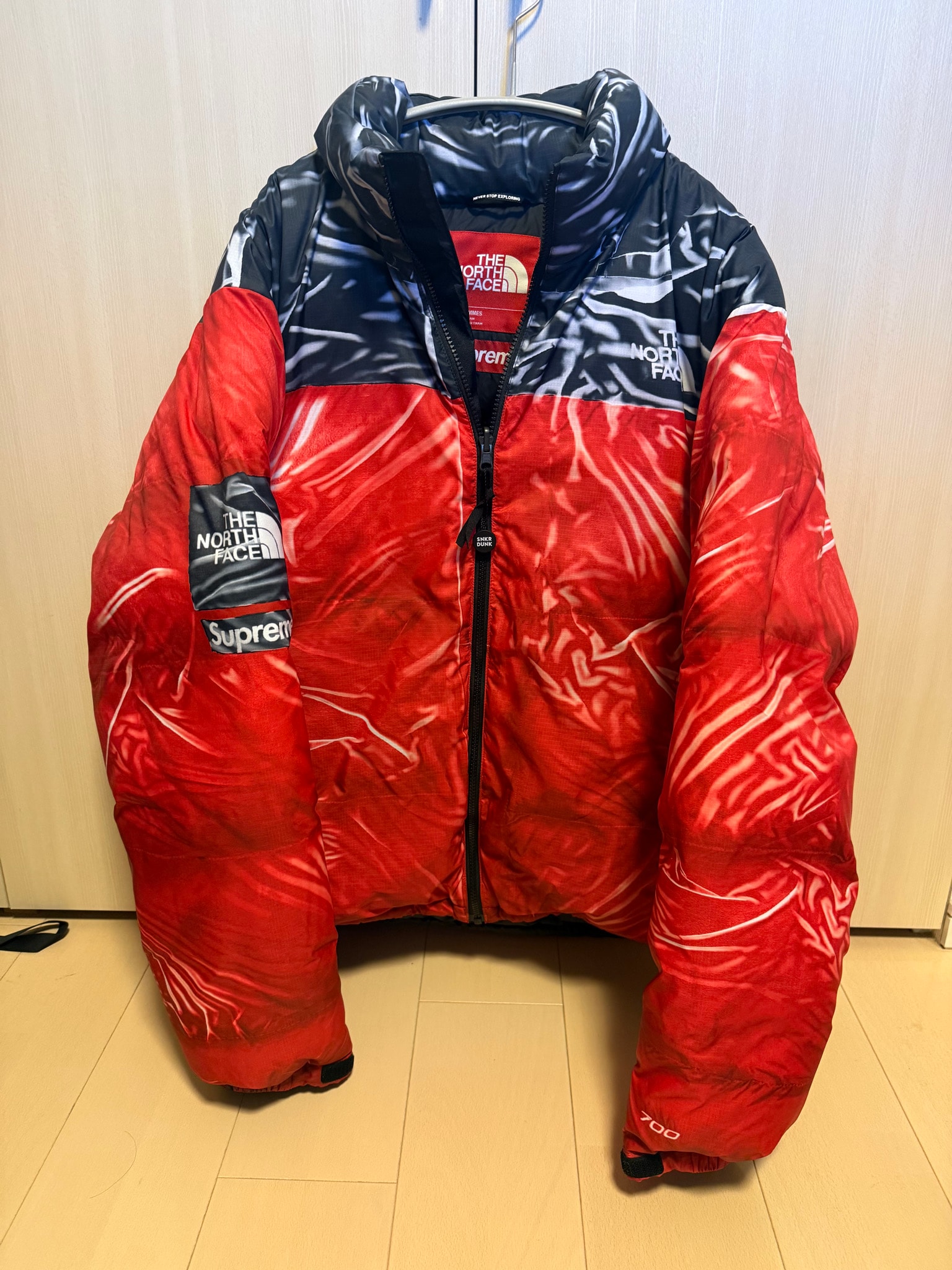 Supreme x The North Face Trompe Loeil Printed Nuptse Jacket "Red"