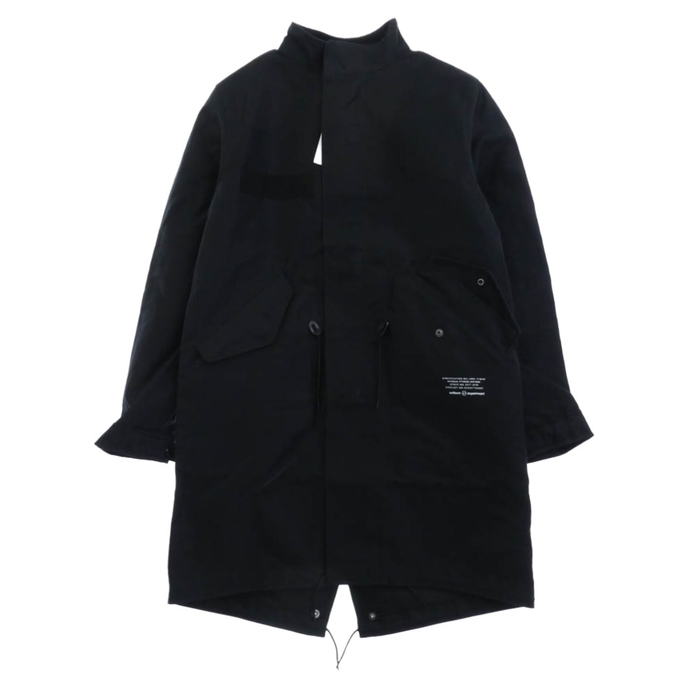 uniform experiment ユニフォームエクスペリメント ジャケット 17AW UE-178016 MILITARY STAND COLLAR M-51 モッズコート ジャケット ブラック系 2【中古】