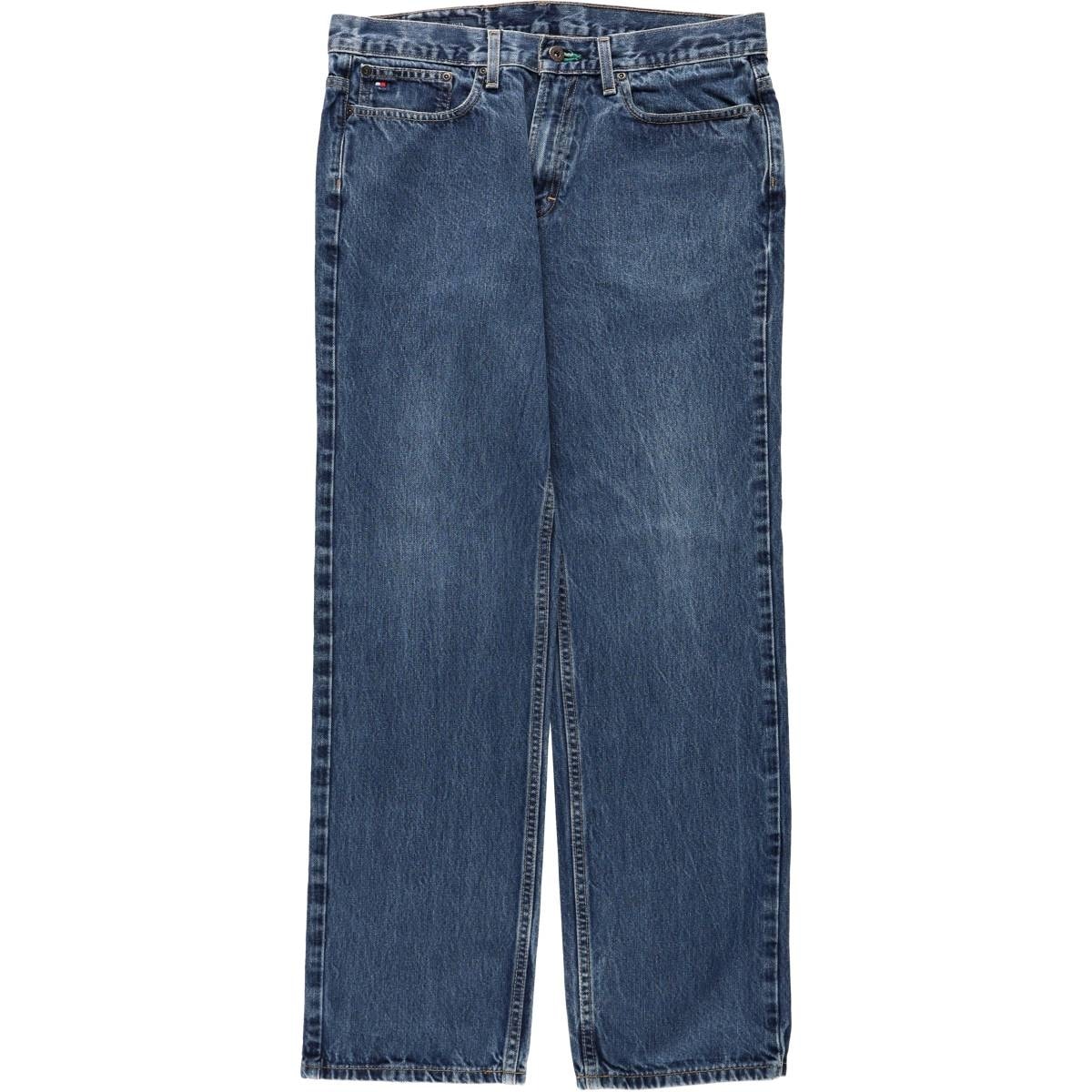 古着 トミーヒルフィガー TOMMY HILFIGER テーパードデニムパンツ メンズw35相当/eaa672996
