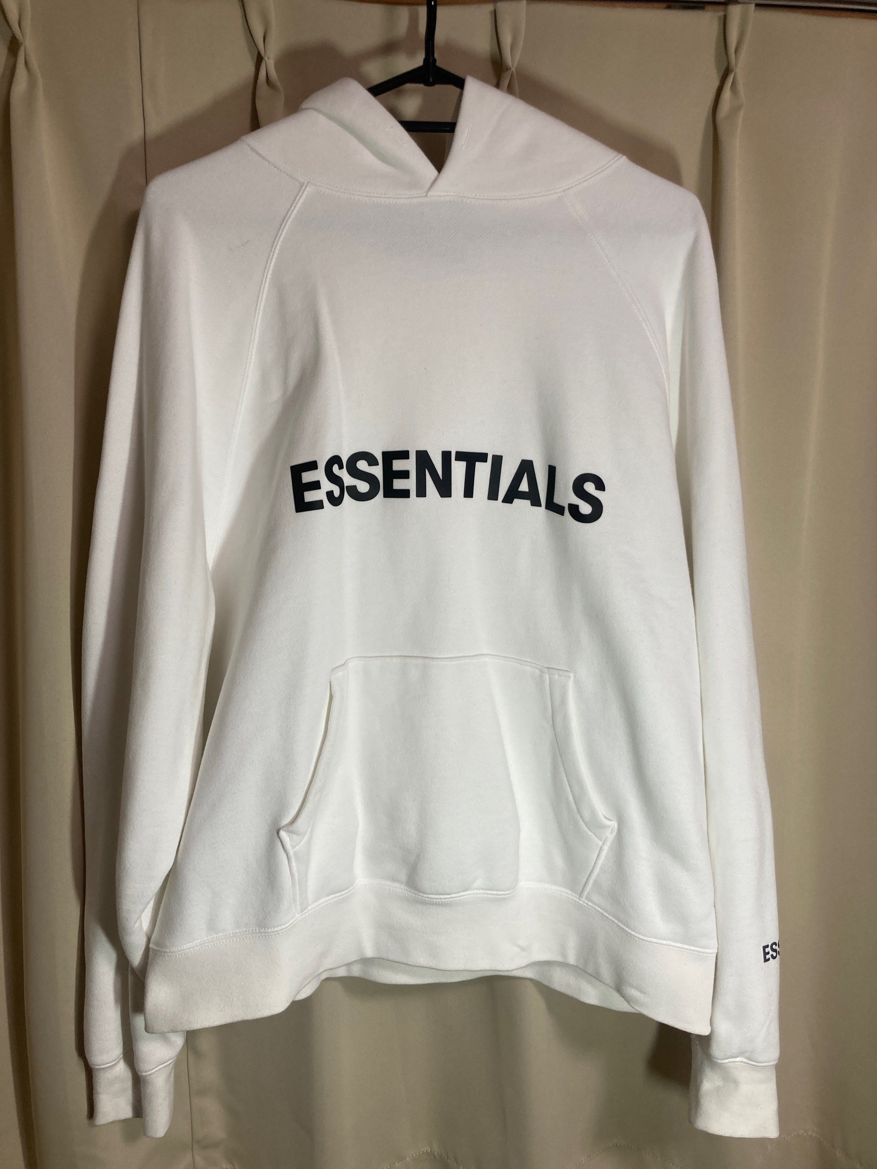 FEAR OF GOD ESSENTIALS 3D Silicon Applique Pullover Hoodie "White"