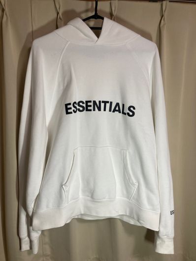 FEAR OF GOD ESSENTIALS 3D Silicon Applique Pullover Hoodie "White"