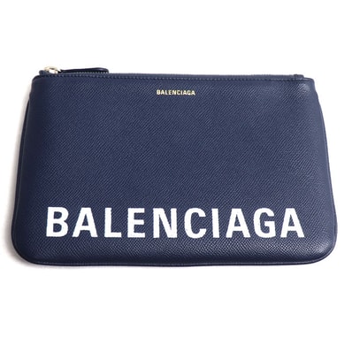 BALENCIAGA バレンシアガ ヴィル クラッチバッグ ネイビー 545773 ユニセックス【中古】【美品】