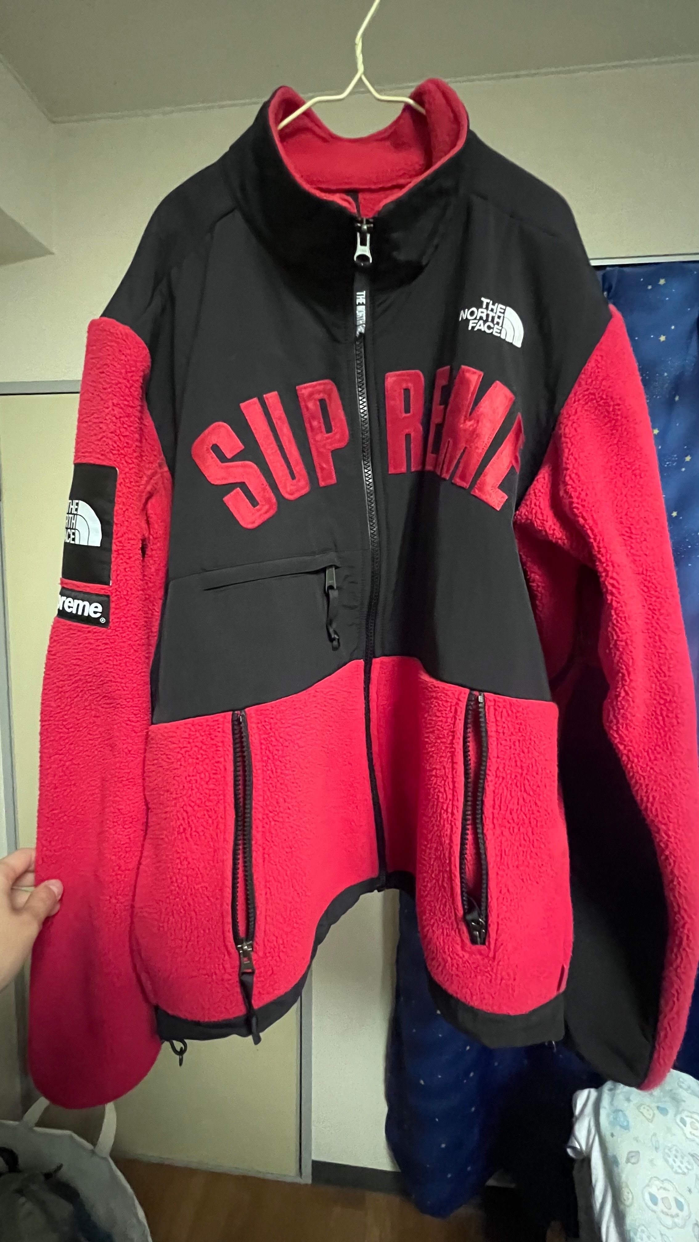 Supreme x The North Face Arc Logo Denali Fleece Jacket "Red"
