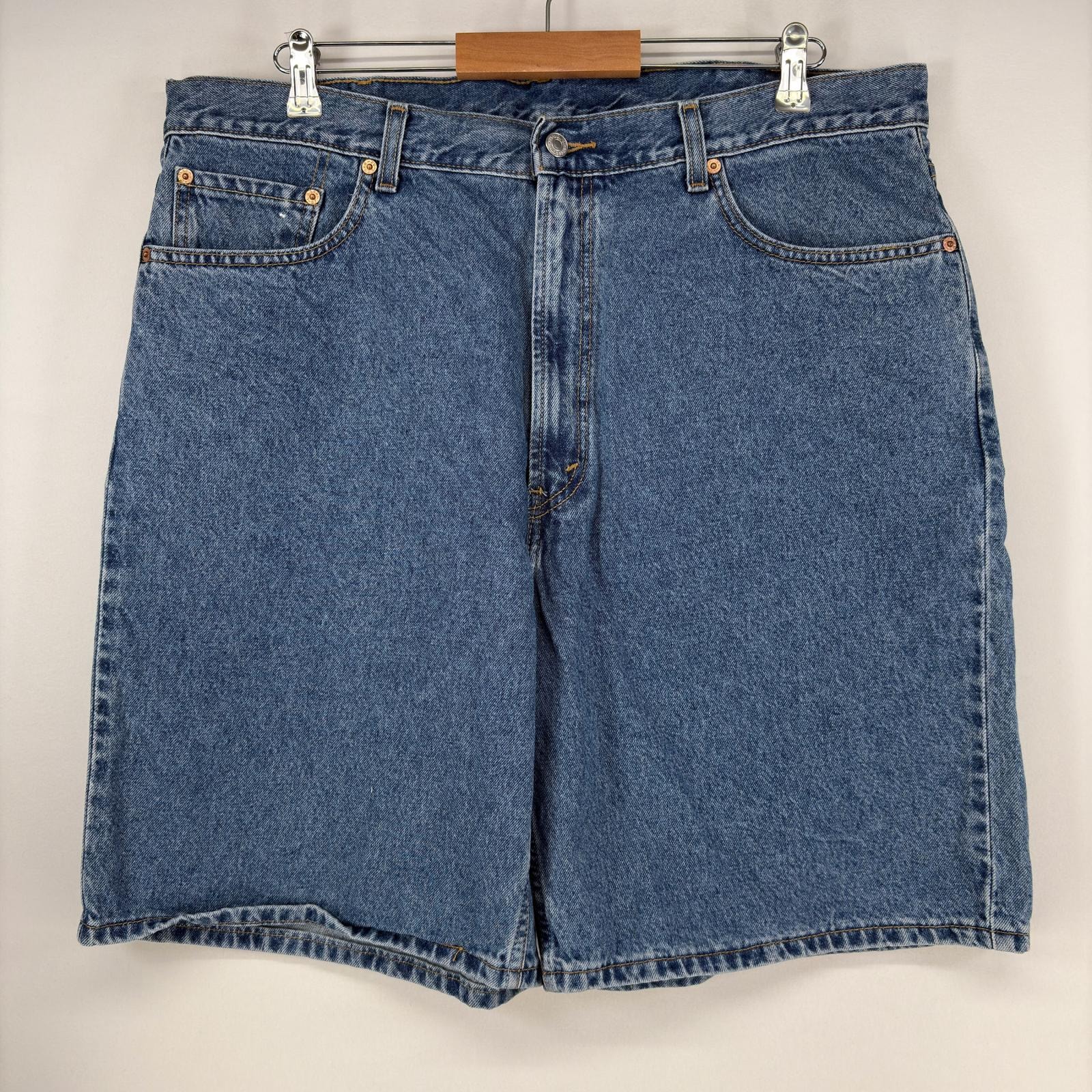 古着 リーバイス Levi's ショートパンツ 550 テーパード ジップ ハーフパンツ 大きいサイズ デニム w40  ブルー メンズ