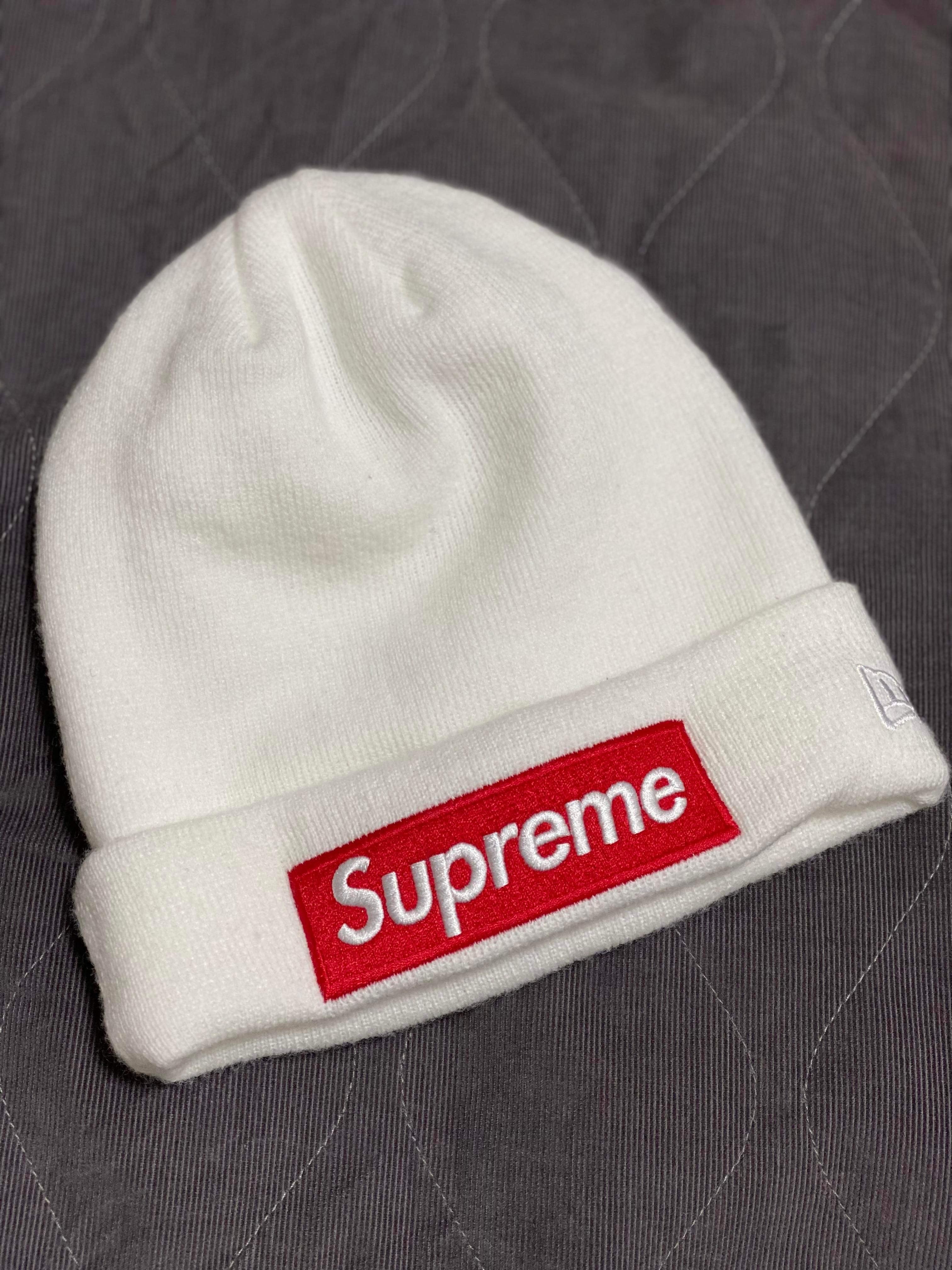 Supreme New Era® Box Logo Beanie "White" (21FW)