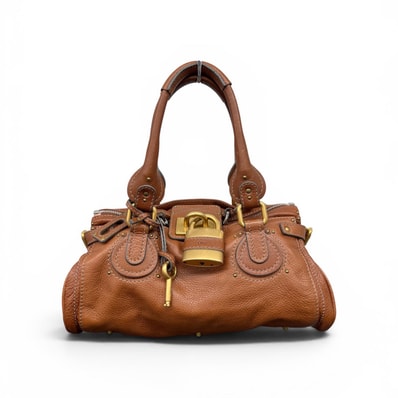CHLOE 極美品 クロエ パディントン ハンドバッグ レザー ブラウン ミニボストンバッグ ショルダーバッグ 肩掛け Y2K Aランク 中古 鑑定済 クロエバッグ