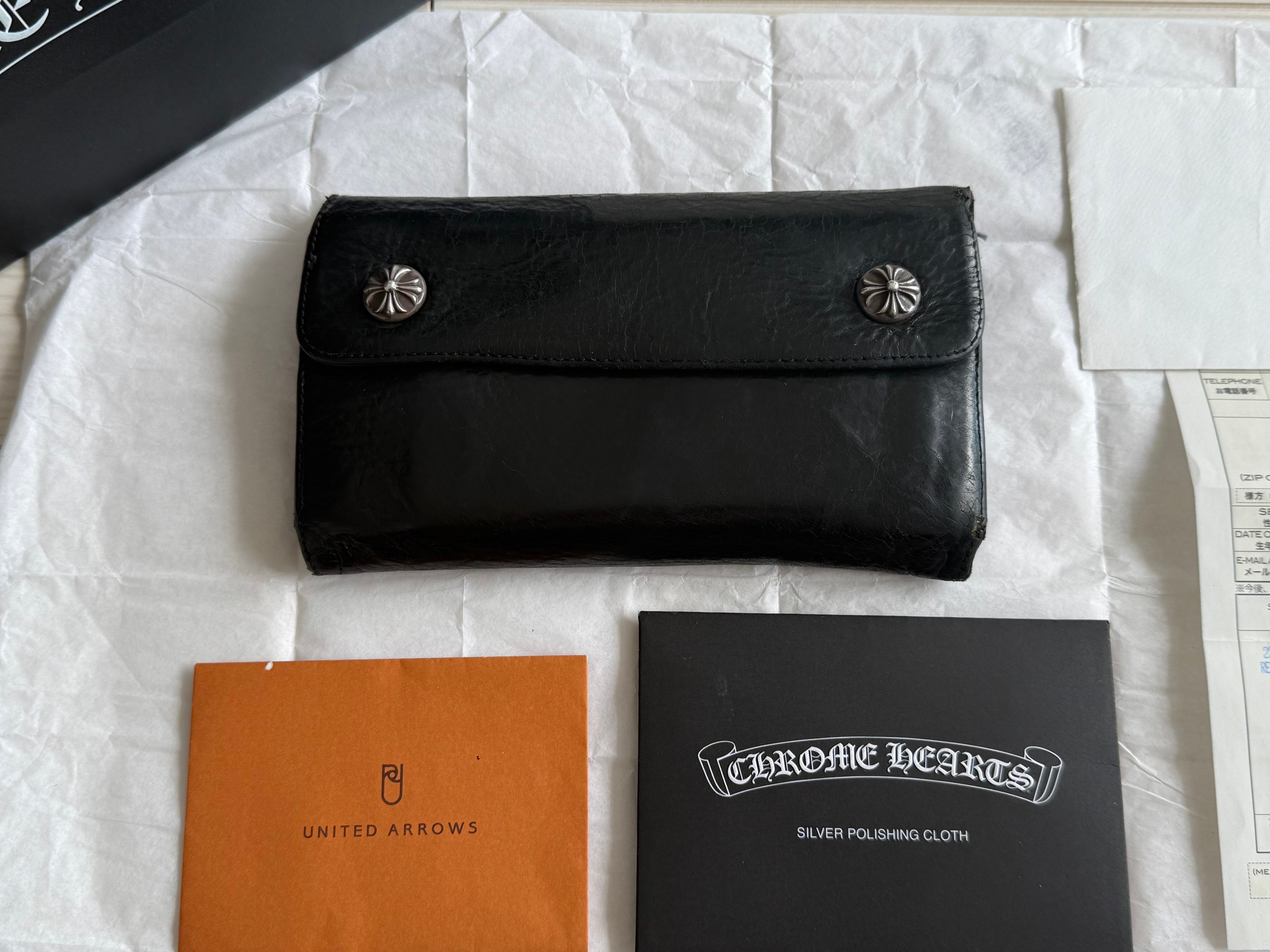 Chrome Hearts Wave Wallet Leather "Black"