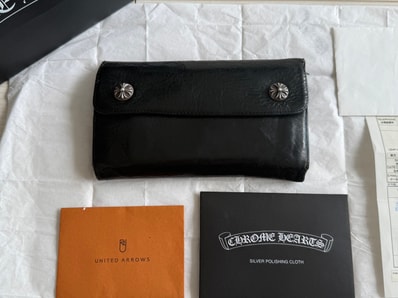 Chrome Hearts Wave Wallet Leather "Black"