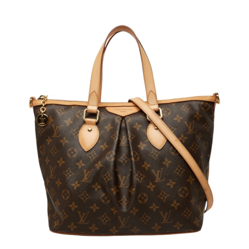 ルイ ヴィトン モノグラム パレルモPM ハンドバッグ ショルダーバッグ 2WAY M40145 ブラウン PVC レザー レディース LOUIS VUITTON 中古
