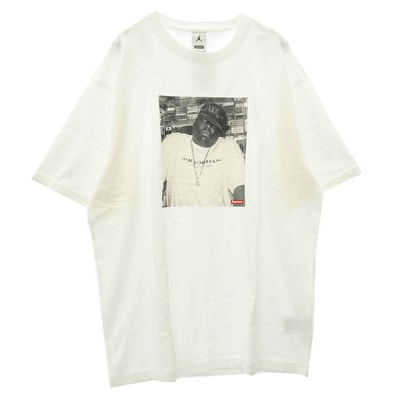 Supreme シュプリーム Tシャツ 24AW HJ8385-010 x Jordan ジョーダン Biggie S/S Top The Notorious B.I.G ビギー プリント 半袖 Tシャツ ホワイト系 XL【新古品】【未使用】【中古】