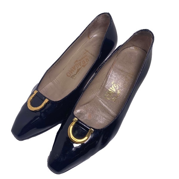 サルヴァトーレフェラガモ Salvatore Ferragamo 5 1/2 C 22.5cm パンプス