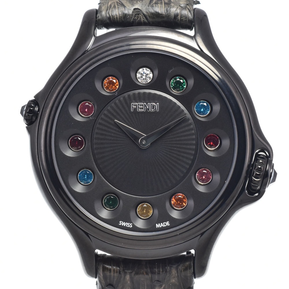 フェンディ FENDI 10500L クレイジーカラット チェンジ ジェムストーン クォーツ レディース 未使用品 箱・保証書付き 腕時計 Q#149195