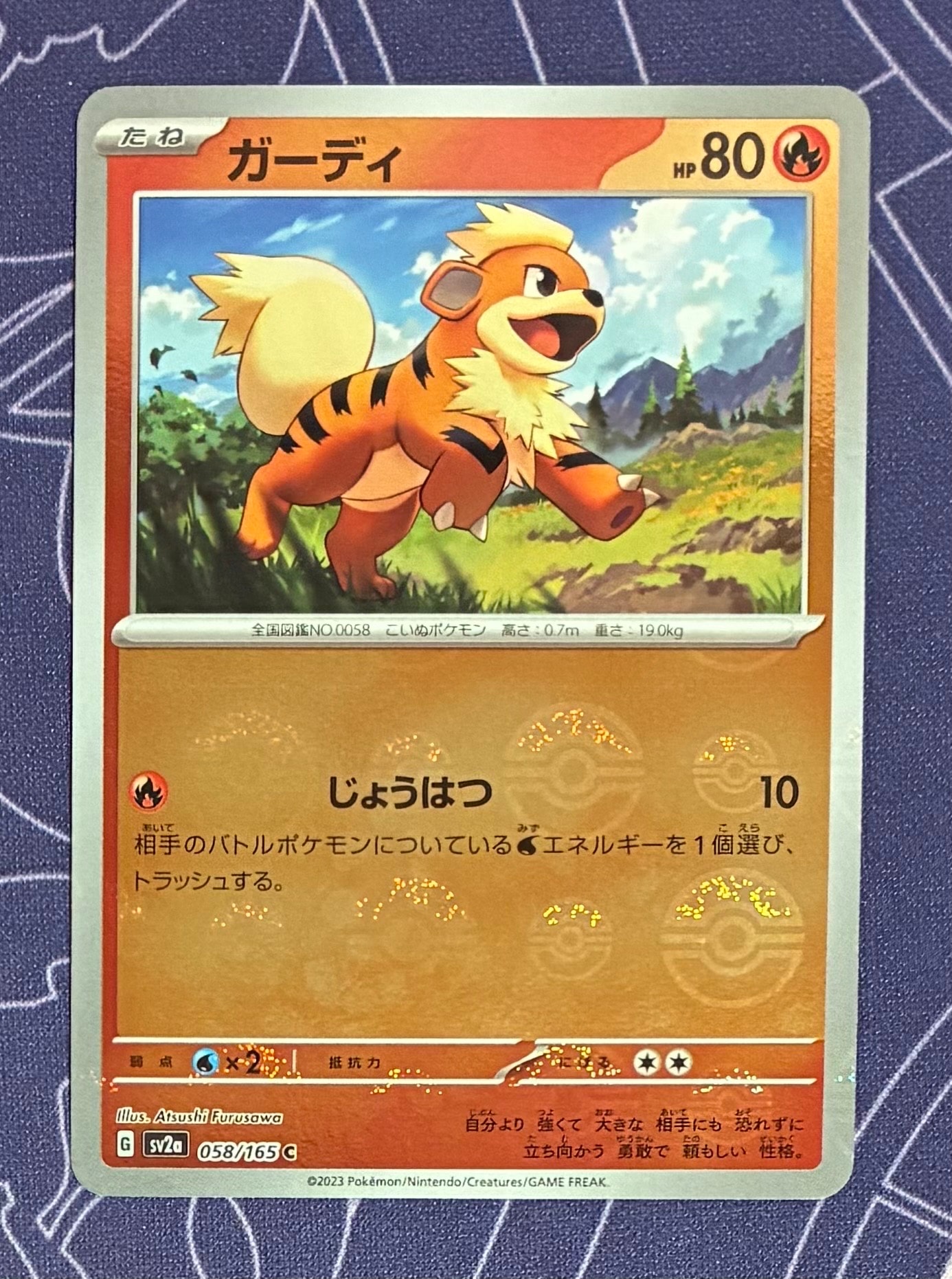 ガーディ C: モンスターボールミラー[SV2a 058/165](強化拡張パック「ポケモンカード151」)