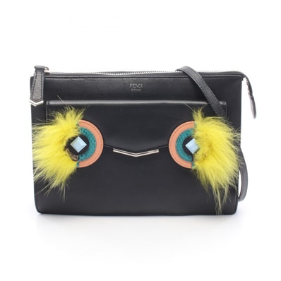 フェンディ FENDI バッグバグズ モンスター ショルダーバッグ バッグ レザー ファー レディース ブラック系 / イエロー系 / マルチカラー 【中古】