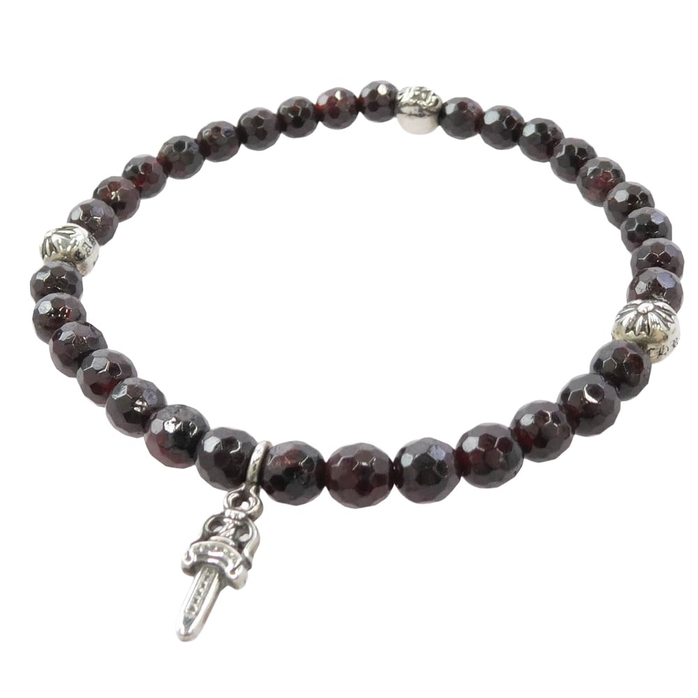 CHROME HEARTS クロムハーツ(原本有) ブレスレット BEAD47 6mm ビーズブレス スタックダガー ブレスレット ブラック系【中古】