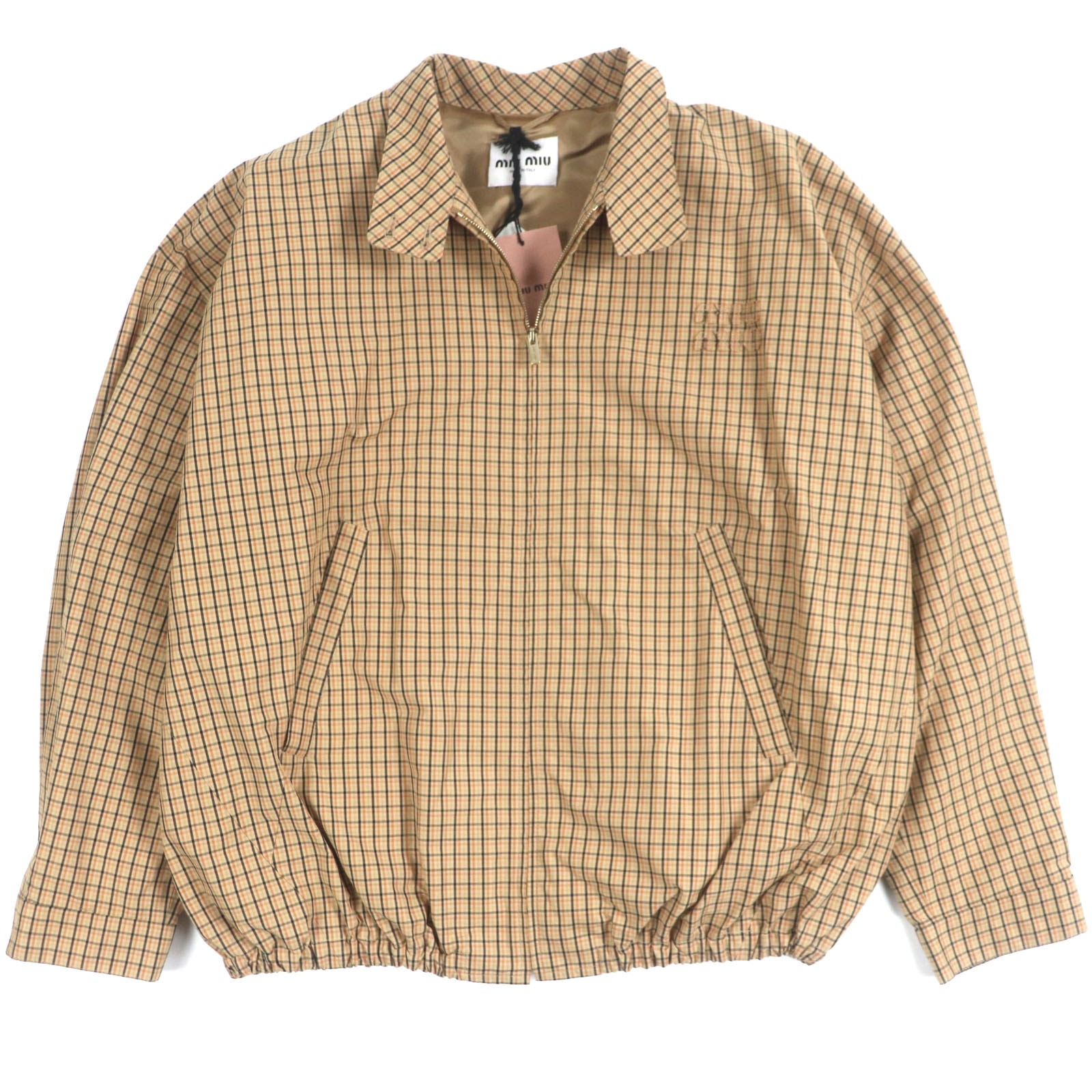 未使用品 ミュウ ミュウ
 ブルゾン ブラウン メンズ 46 ML1066