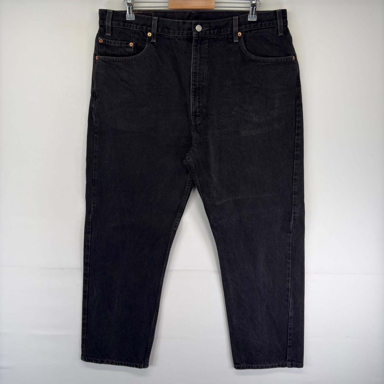 古着 90's/90年代 リーバイス Levi's デニム パンツ 505 Gパン ストレート ジッパーフライ 大きいサイズ w42 L30  ブラック系 メンズ