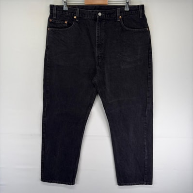 古着 90's/90年代 リーバイス Levi's デニム パンツ 505 Gパン ストレート ジッパーフライ 大きいサイズ w42 L30 ブラック系 メンズ