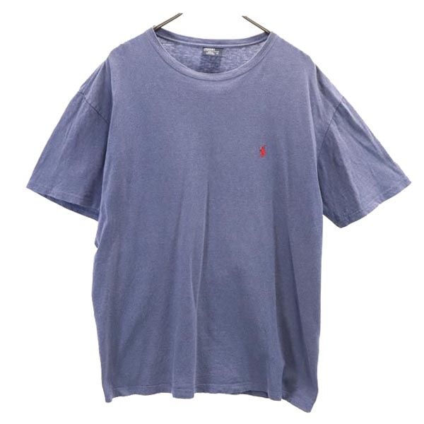 Polo by Ralph Lauren ポロバイラルフローレン ロゴ刺繍 半袖 Tシャツ L ネイビー系