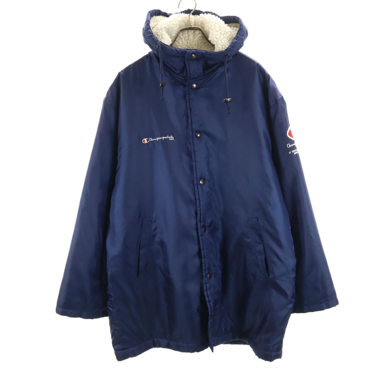 Champion チャンピオン 90s オールド コート L ネイビー 裏ボア