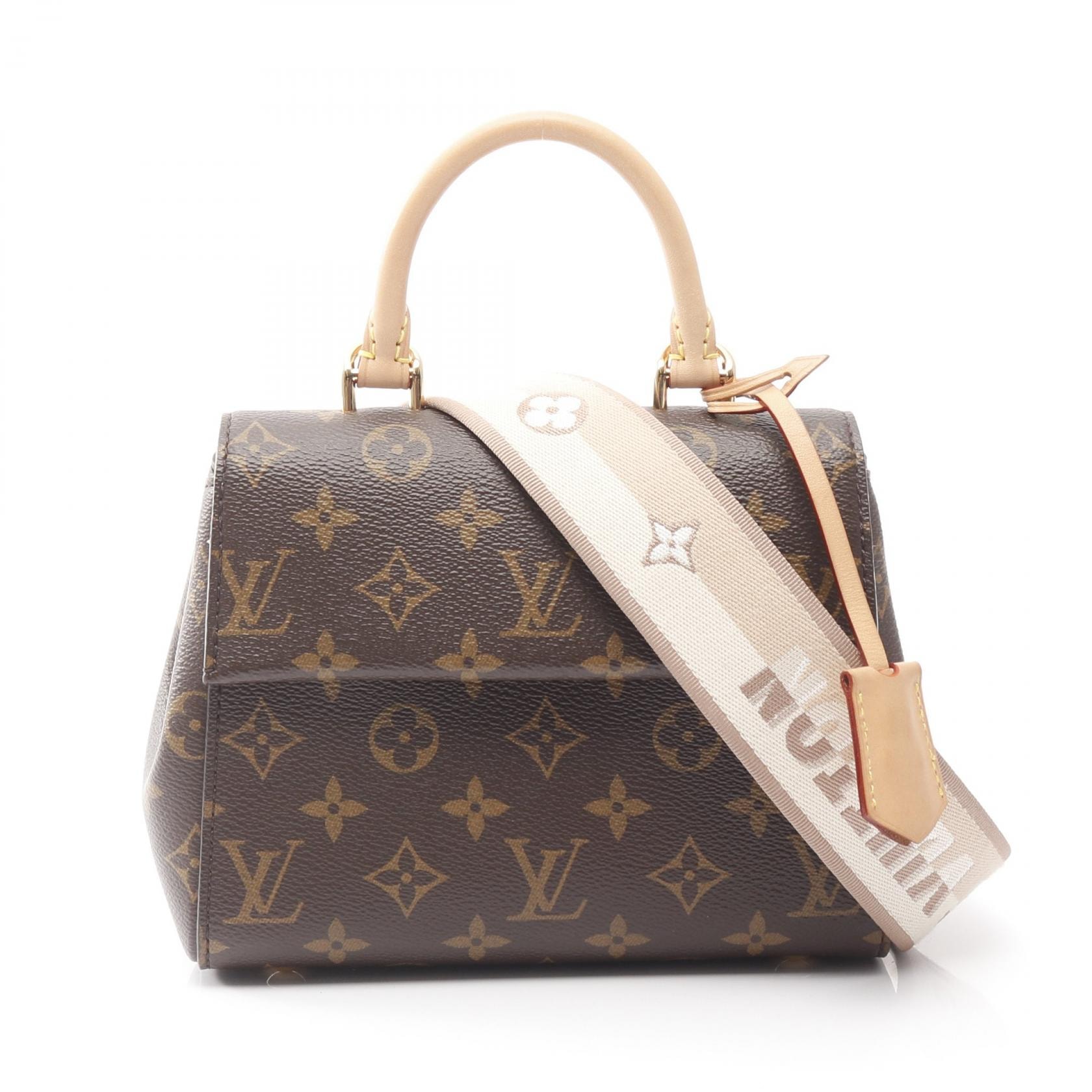 ルイ・ヴィトン LOUIS VUITTON クリュニー MINI ハンドバッグ バッグ PVCコーティングキャンバス レザー モノグラム レディース ブラウン系 M46055 【中古】